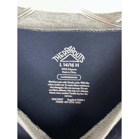 Therabouts Boys Large 14/16 Husky 2 Piece Pajama Set "Press Play" Gamer Gray - Picture 7 of 7